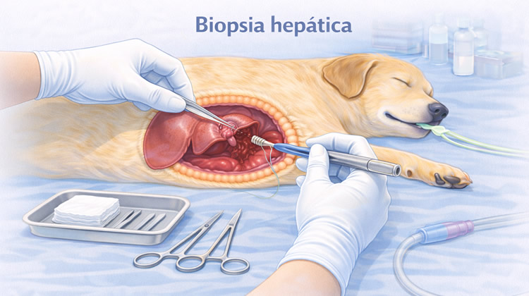 Cirugía Biopsia Hepatica perro