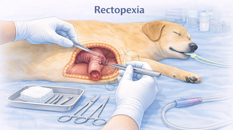Cirugía Rectopexia perros