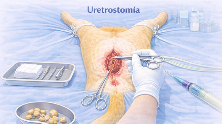 Cirugía Uretrostomoia Creación apertura uretral perro