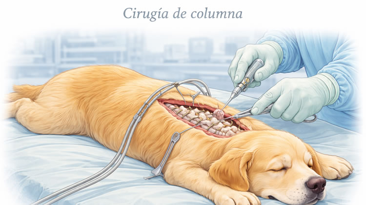 Cirugía de columna perros