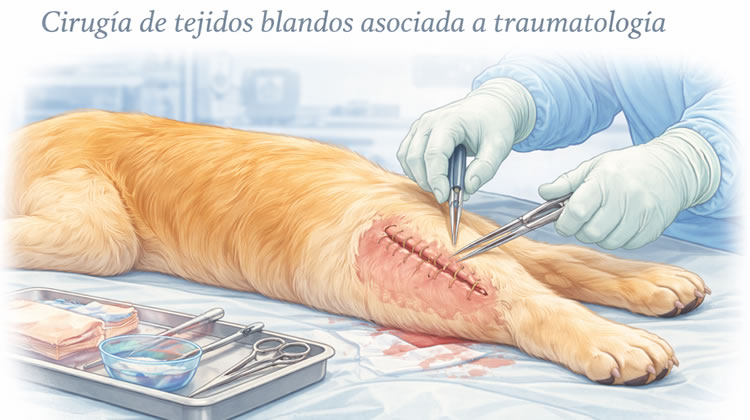 Cirugías de tejidos blandos asociadas a traumatologia Perro